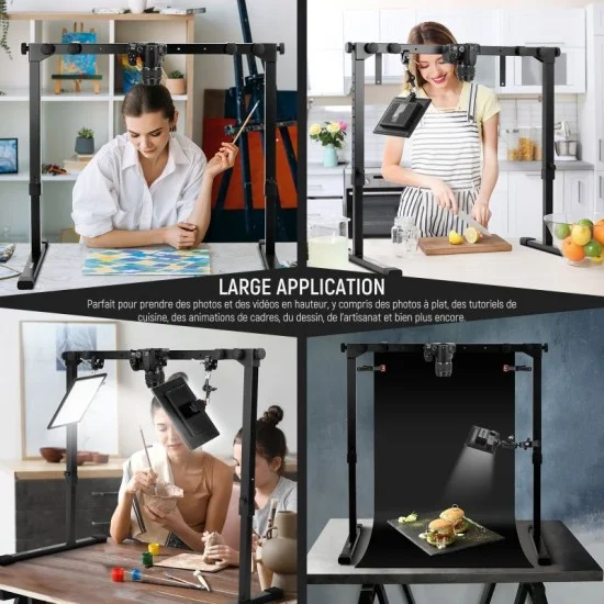 neewer st200 overhead table top mount stand _ black